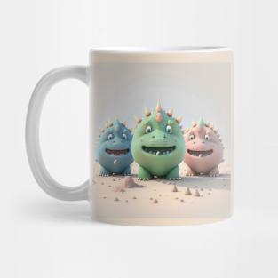 Die Abenteuer der drei runden Dinosaurier Mug